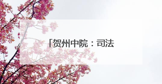贺州中院：司法为民践初心 文明花开耀天平