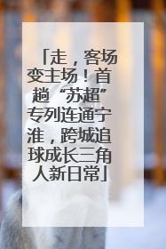 走，客场变主场！首趟“苏超”专列连通宁淮，跨城追球成长三角人新日常
