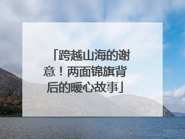 跨越山海的谢意！两面锦旗背后的暖心故事