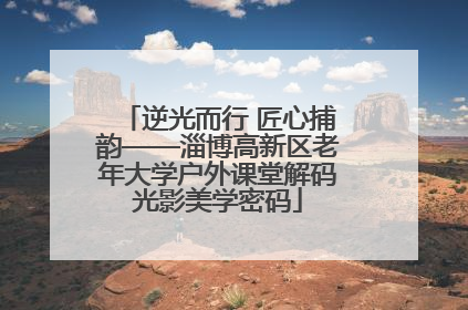 逆光而行 匠心捕韵——淄博高新区老年大学户外课堂解码光影美学密码