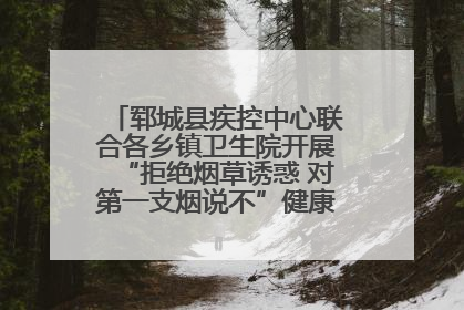 郓城县疾控中心联合各乡镇卫生院开展“拒绝烟草诱惑 对第一支烟说不”健康教育宣传活动