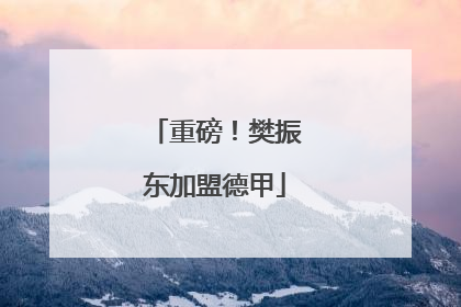 重磅！樊振东加盟德甲