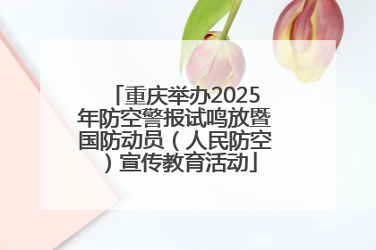 重庆举办2025年防空警报试鸣放暨国防动员（人民防空）宣传教育活动