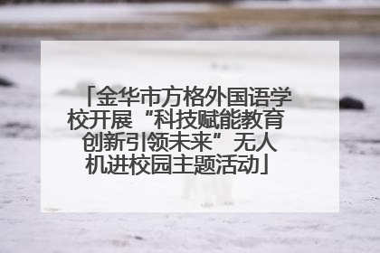 金华市方格外国语学校开展“科技赋能教育 创新引领未来”无人机进校园主题活动