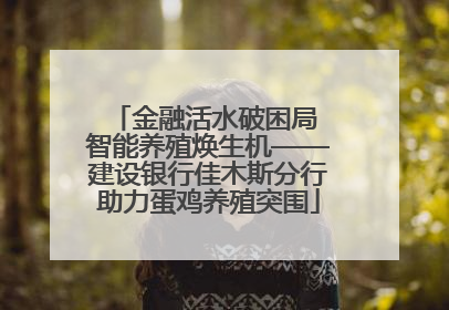 金融活水破困局 智能养殖焕生机——建设银行佳木斯分行助力蛋鸡养殖突围