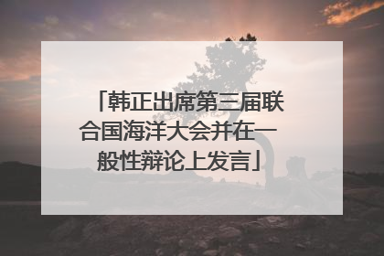 韩正出席第三届联合国海洋大会并在一般性辩论上发言