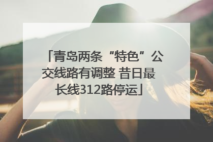 青岛两条“特色”公交线路有调整 昔日最长线312路停运