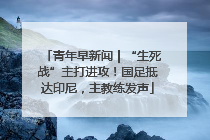 青年早新闻｜“生死战”主打进攻！国足抵达印尼，主教练发声