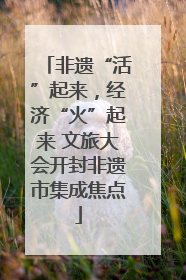 非遗“活”起来，经济“火”起来 文旅大会开封非遗市集成焦点