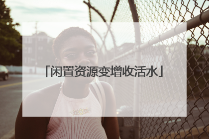 闲置资源变增收活水