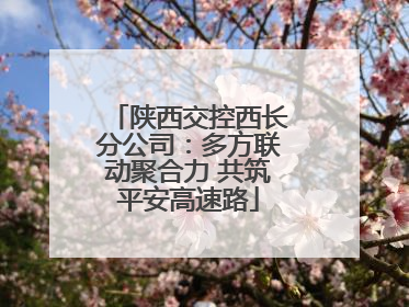 陕西交控西长分公司：多方联动聚合力 共筑平安高速路