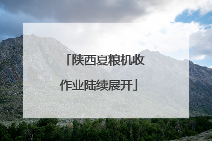 陕西夏粮机收作业陆续展开