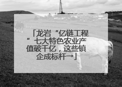 龙岩“亿链工程”七大特色农业产值破千亿，这些镇企成标杆→
