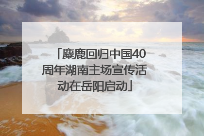 麋鹿回归中国40周年湖南主场宣传活动在岳阳启动