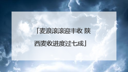 麦浪滚滚迎丰收 陕西麦收进度过七成