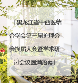 黑龙江省中西医结合学会第三届护理分会换届大会暨学术研讨会议圆满落幕