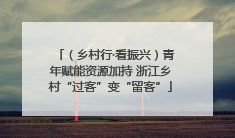 （乡村行·看振兴）青年赋能资源加持 浙江乡村“过客”变“留客”
