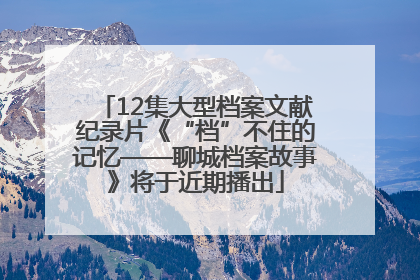 12集大型档案文献纪录片《“档”不住的记忆——聊城档案故事》将于近期播出