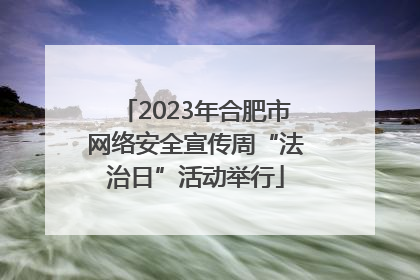 2023年合肥市网络安全宣传周“法治日”活动举行