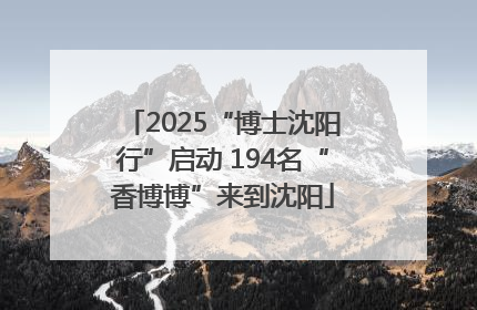 2025“博士沈阳行”启动 194名“香博博”来到沈阳