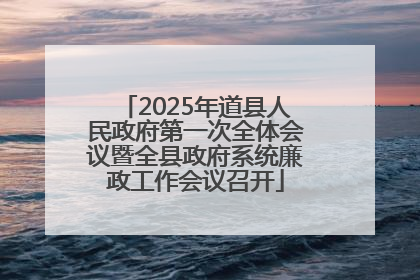 2025年道县人民政府第一次全体会议暨全县政府系统廉政工作会议召开