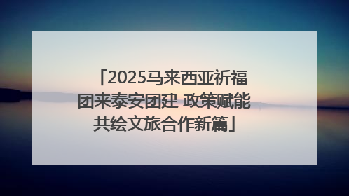 2025马来西亚祈福团来泰安团建 政策赋能共绘文旅合作新篇