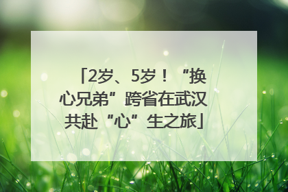 2岁、5岁！“换心兄弟”跨省在武汉共赴“心”生之旅