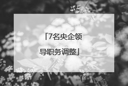 7名央企领导职务调整