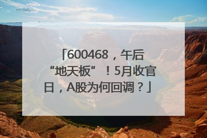600468，午后“地天板”！5月收官日，A股为何回调？