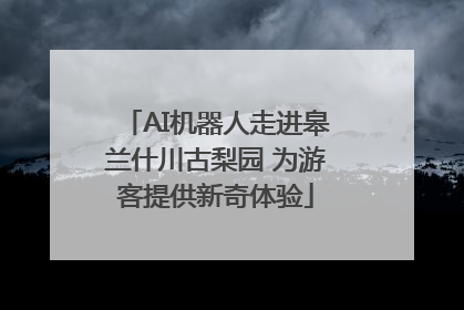AI机器人走进皋兰什川古梨园 为游客提供新奇体验