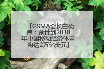 GSMA会长白德伟：预计到2030年中国移动经济体量将达2万亿美元